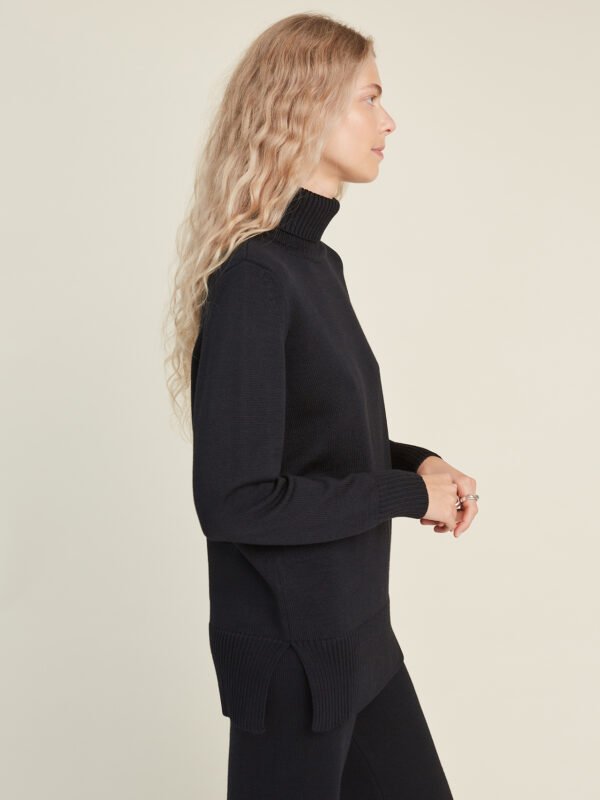 Merino wool turtleneck sweater for women