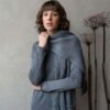 Grey wide unisex scarf. Made of extra fine merino wool, which is extremely soft and skin-friendly.