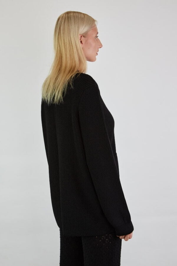 Relaxed fit merino wool sweater