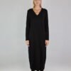 Knit V-neck merino wool sweater dress