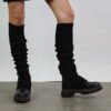Knit merino wool leg warmers