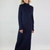 Knitted long merino wool sweater dress