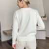 Minimalist merino wool sweater with a crew neck