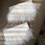 Natural ostrich feather cuffs