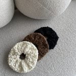 Eyelet pattern knit hair scrunchies