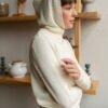 Women's knitted winter hood