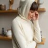 Women's knitted winter hood