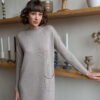 SON06176 (2) (1) Long sleeve merino wool dress