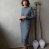 Knitted merino wool sweater dress