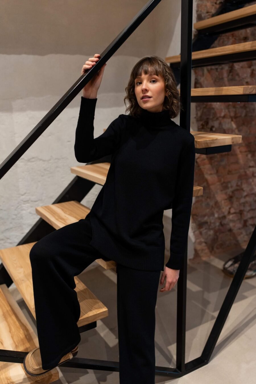 Knitted merino wool sweater