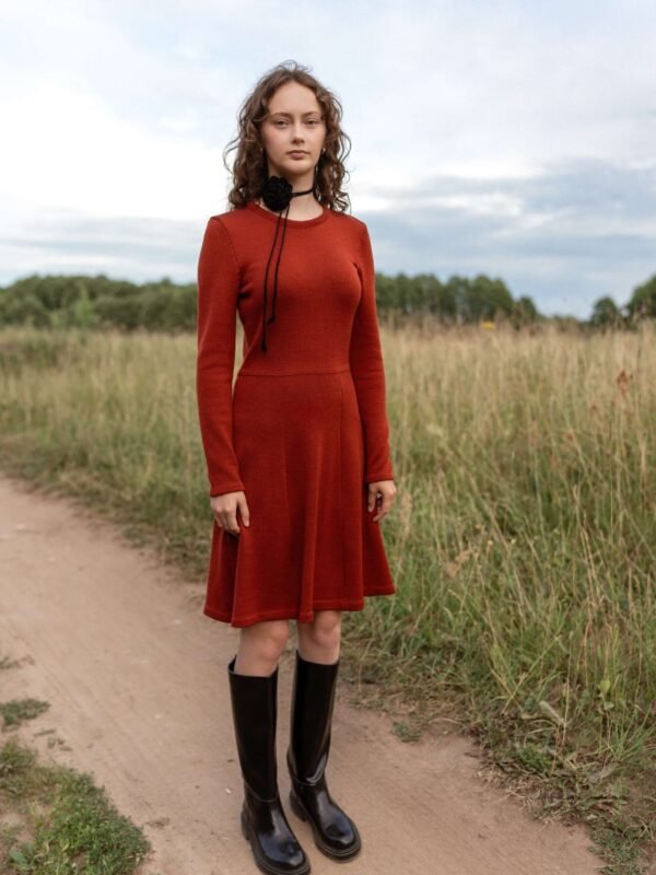 Merino wool dress for fall