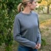Pilkas merino vilnos megztinis moterims