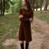 A-line merino wool sweater dress