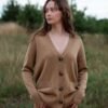 Button down merino wool cardigan for women