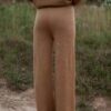 Knitted merino wool pants for women