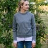 Crew neck merino wool sweater for women