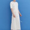 Knitted Cotton Top and Skirt Set in Lily