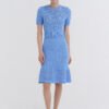 Knitted cotton lace dress