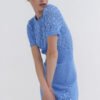 MONALA_10448 Knitted Cotton Lace Dress in Sky