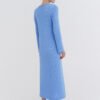 flowy knitted cotton dress in ankle length