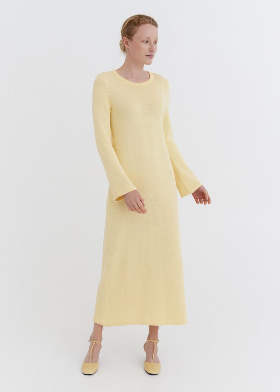 MONALA_11101 Knitted Cotton Maxi Dress in Sun