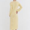 sustainable cotton maxi dress with wide sleeves