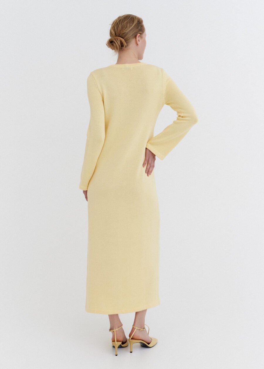 MONALA_11155 Knitted Cotton Maxi Dress in Sun