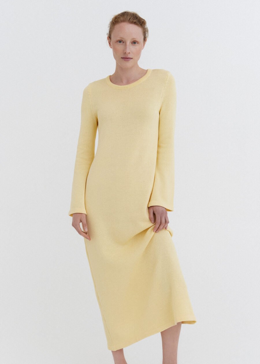 MONALA_11182 Knitted Cotton Maxi Dress in Sun