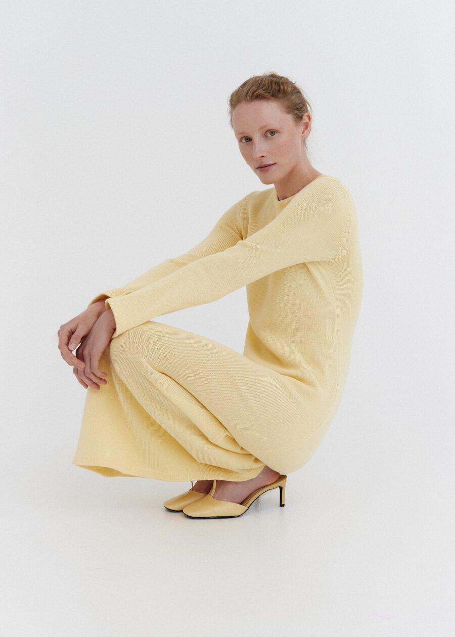 MONALA_11212 Knitted Cotton Maxi Dress in Sun