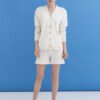 Knitted Cotton Cardigan and Shorts Set in Lily