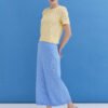 MONALA_9611 Knitted Cotton Midi Skirt in Sky