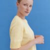 soft knit summer top in pastel yellow