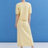MONALA_9832 Knitted Cotton Top and Skirt Set in Sun