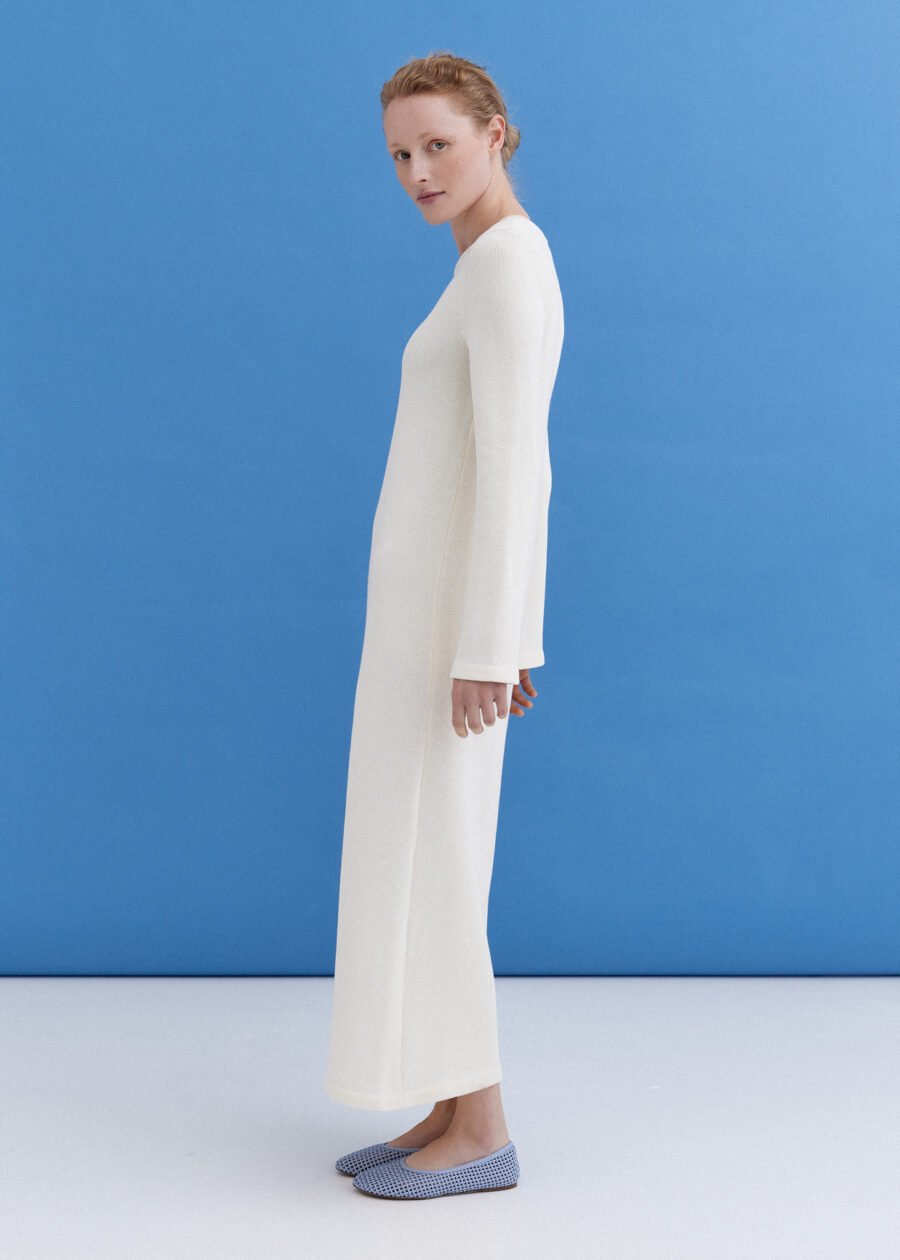 MONALA_9852 Knitted Cotton Maxi Dress in Lily