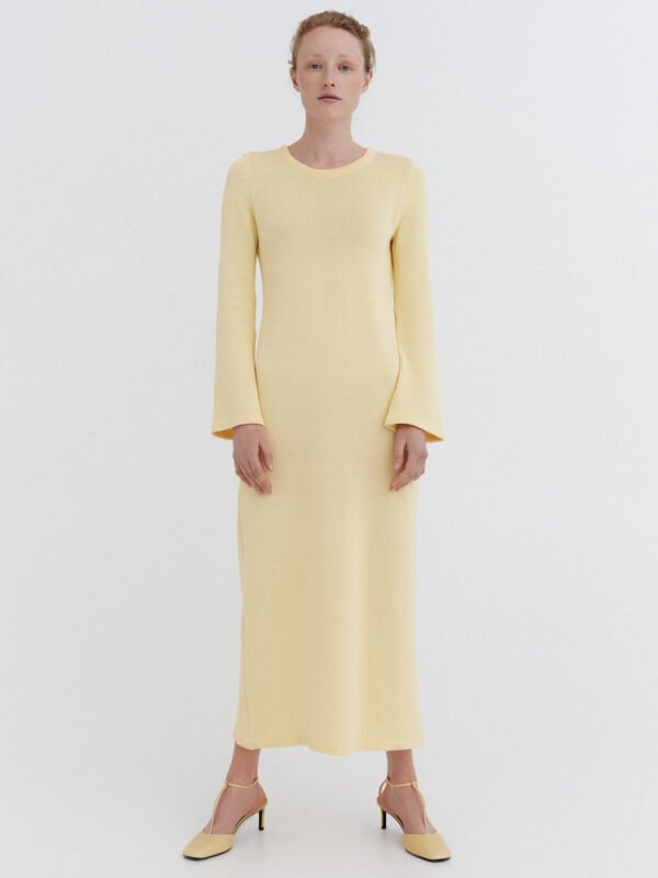 Knitted Cotton Maxi Dress in Sun