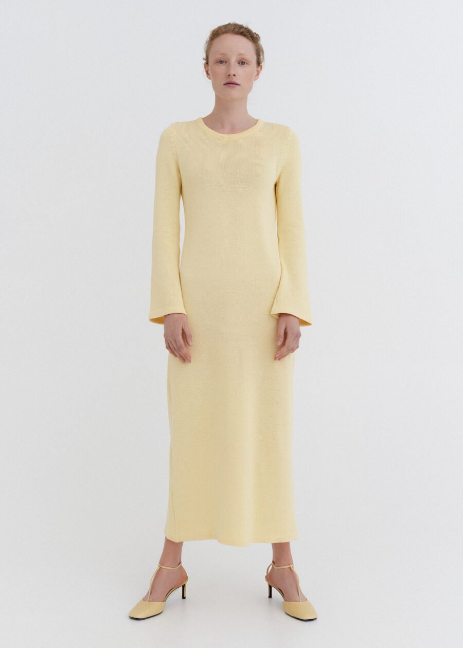MONALA_11233 Knitted Cotton Maxi Dress in Sun