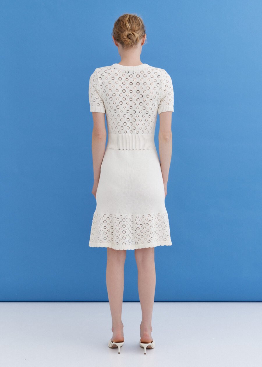 MONALA_9463 Knitted Cotton Lace Dress in Lily