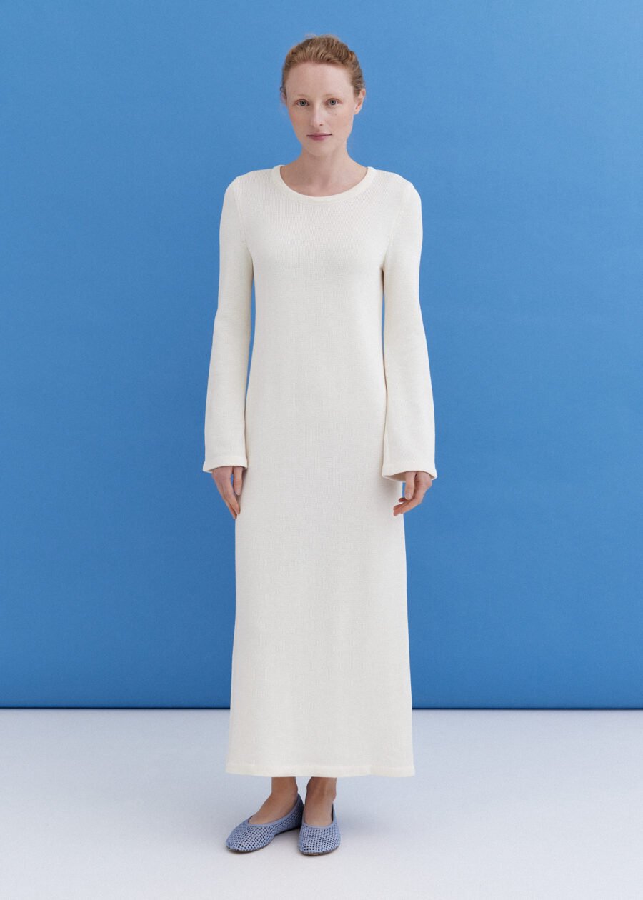 MONALA_9835 Knitted Cotton Maxi Dress in Lily