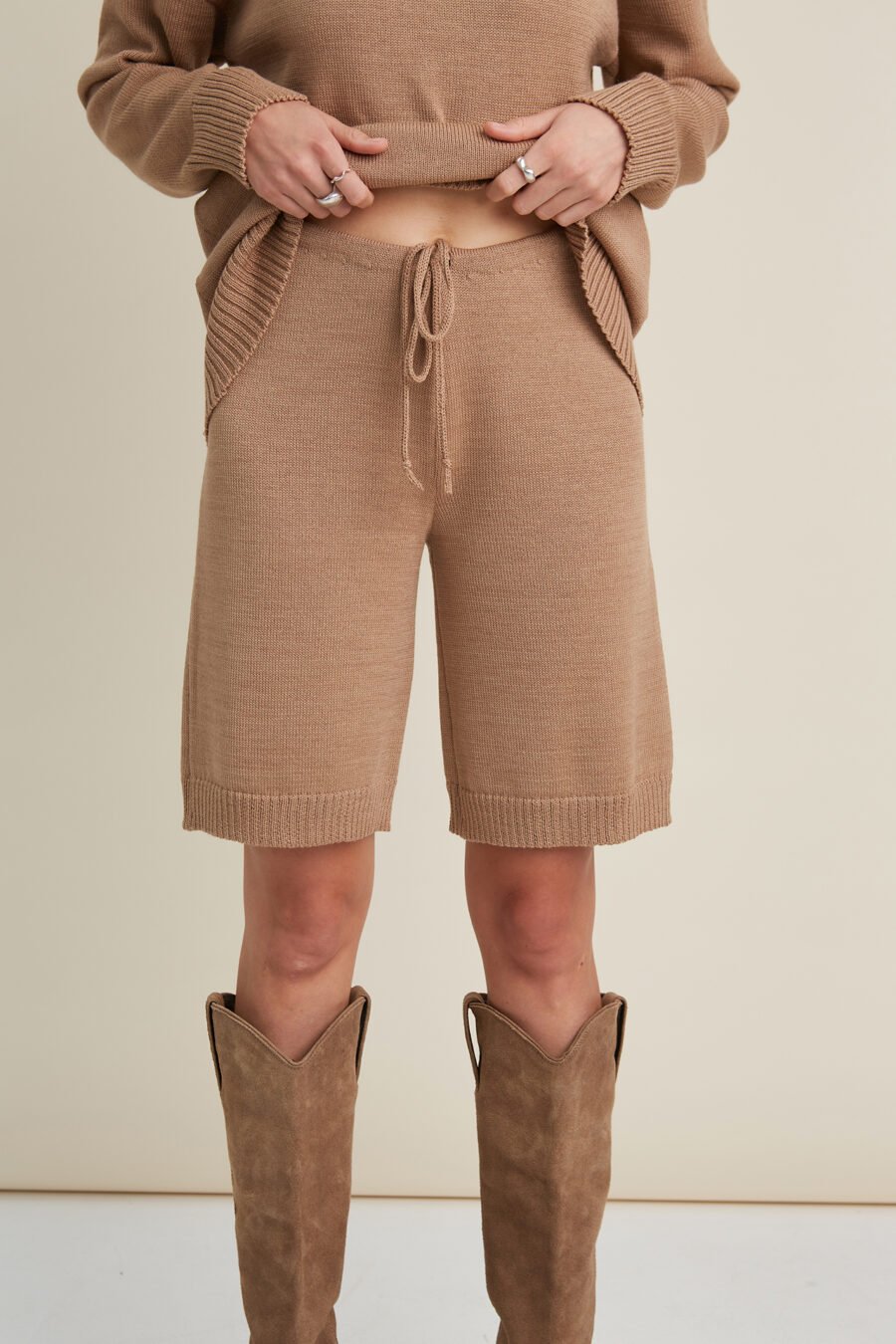 Merino wool shorts Merino wool knitted shorts