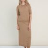 Elegant merino wool knitted holiday outfit