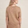 Soft knitted wool short sleeve top