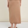 Knitted merino wool midi skirt