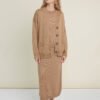 Merino Wool Three-Piece Set in Camel