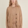 Knitted merino wool button cardigan