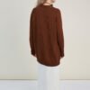 Relaxed fit knitted merino wool cardigan with open front