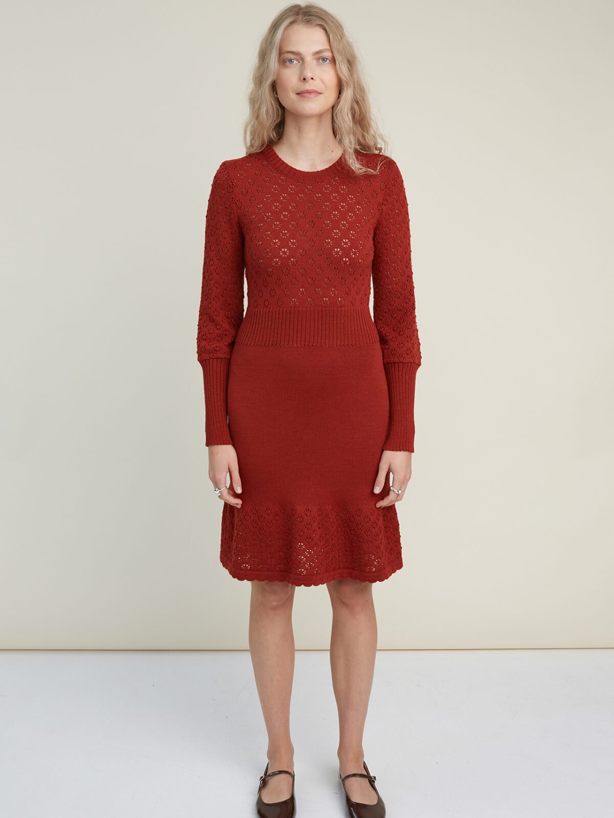 Lace Knitted Merino Wool Dress
