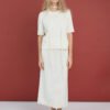 Classic merino wool knitted skirt set for special occasions