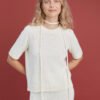 Knitted Merino Wool Top in Natural White