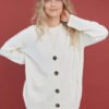 08.26623297 Oversized knitted merino wool cardigan with pockets