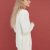 08.26623303 Natural white sustainable knitted merino wool cardigan